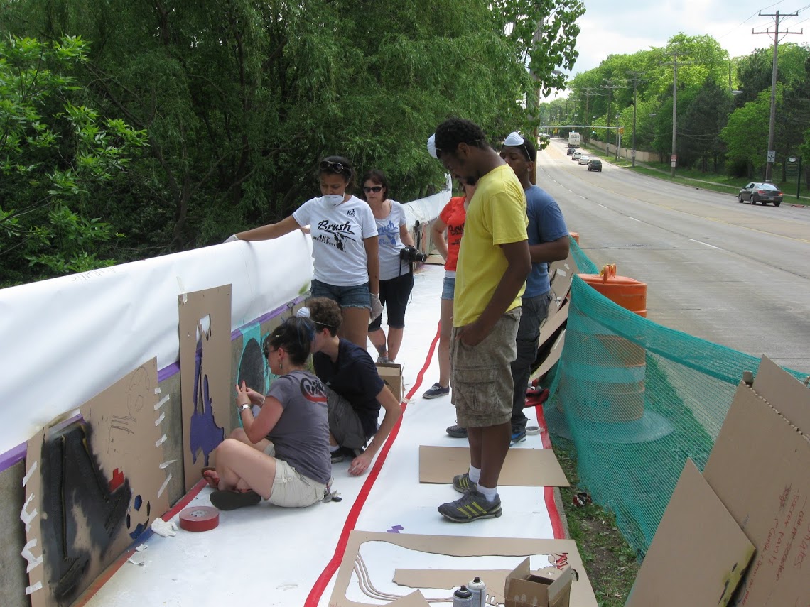 Brush bridge painting